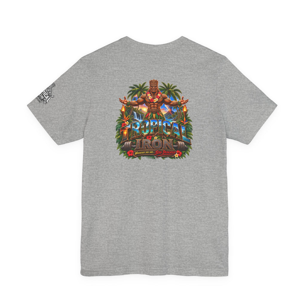 Tiki Guardian Tee — 'Protect the Island' Tropical Graphic T-Shirt