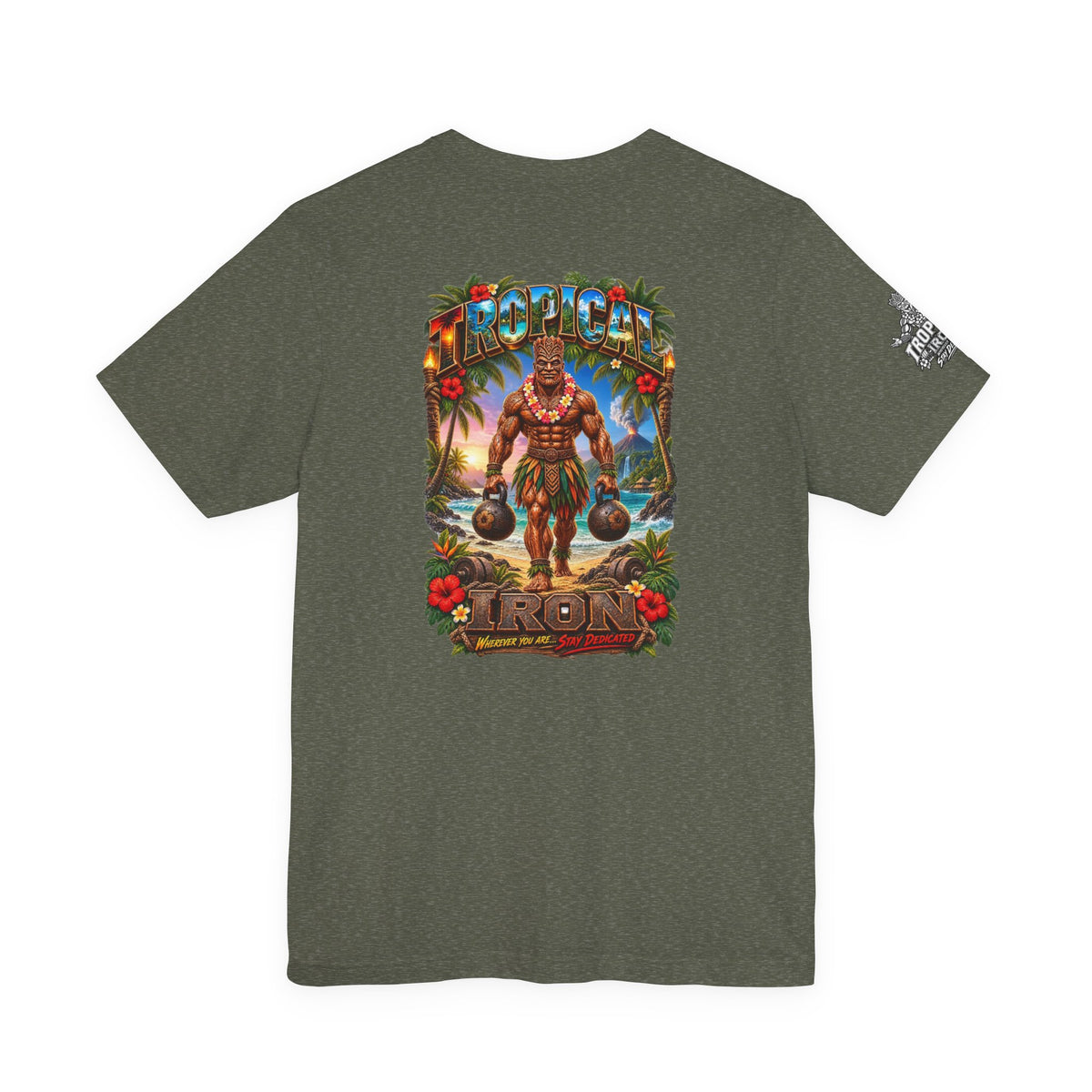 Tropical Strongman Graphic Tee – 'Boricua' Island Vibes Shirt