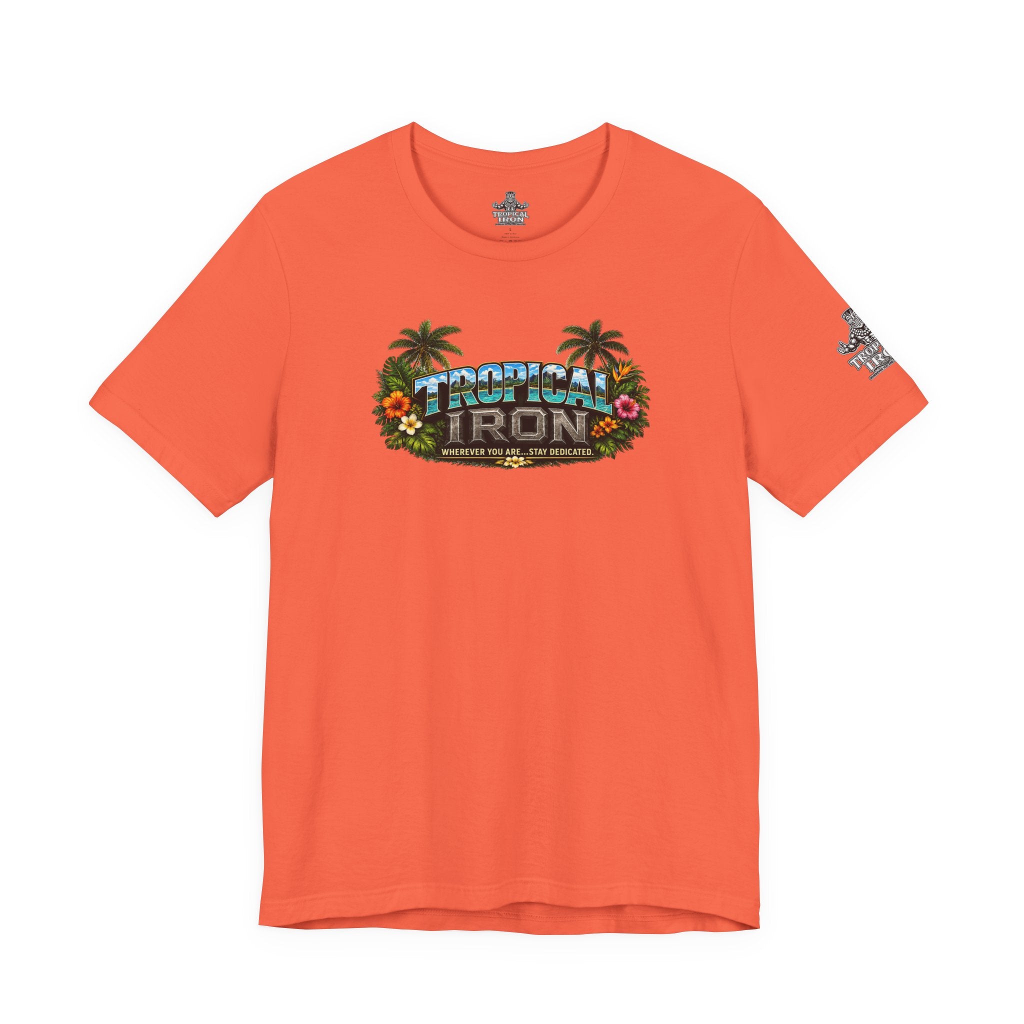 Tropical Iron Graphic Tee — Vintage Surf Palm Beach T-Shirt