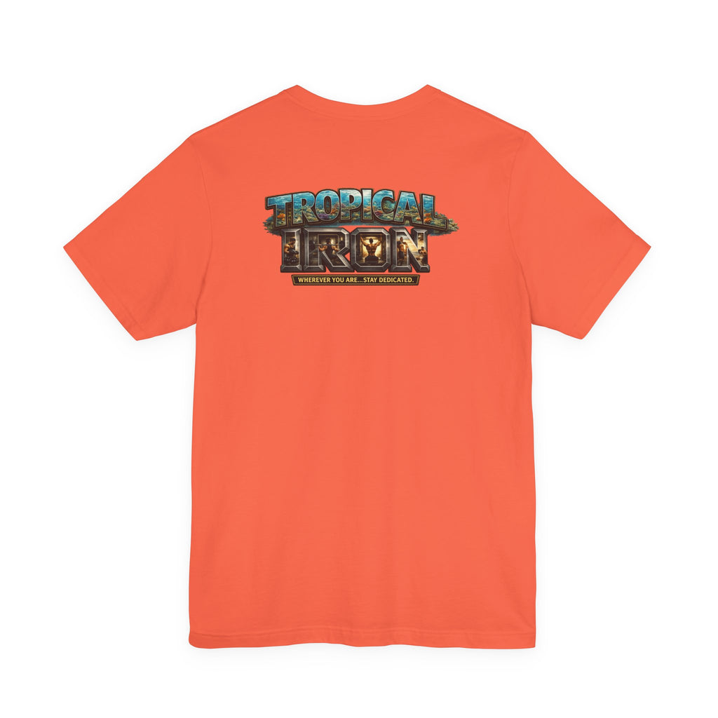 Tropical Iron Graphic T‑Shirt — Vintage Surf Beach Crew Tee