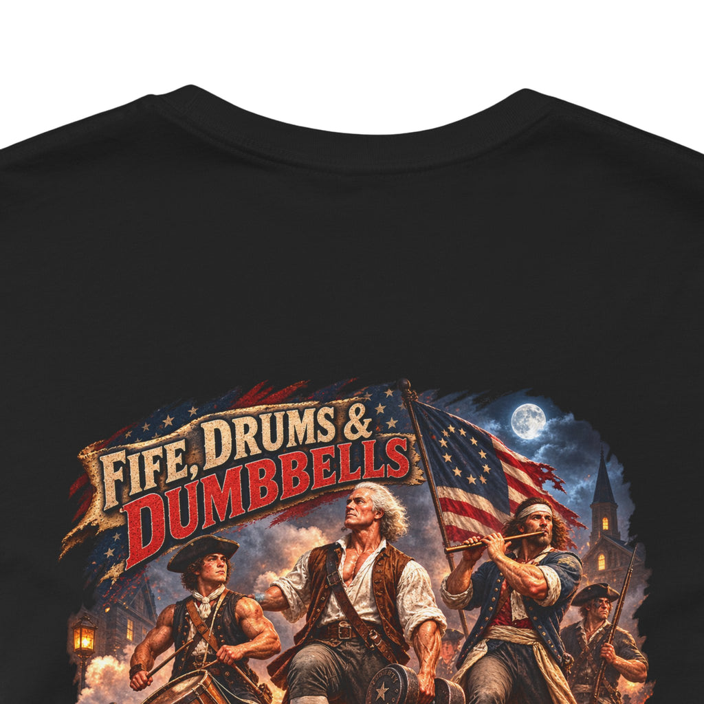 Tropical Iron Band Graphic Tee — "Fife Drums & Dumbrells" Vintage Concert T‑Shirt