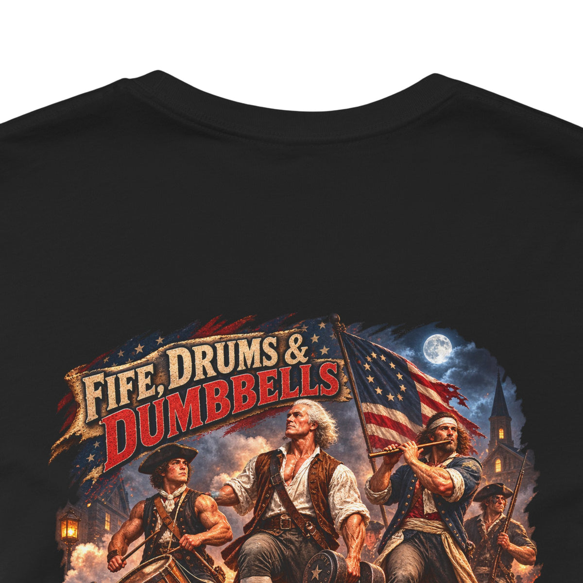 Tropical Iron Band Graphic Tee — "Fife Drums & Dumbrells" Vintage Concert T‑Shirt