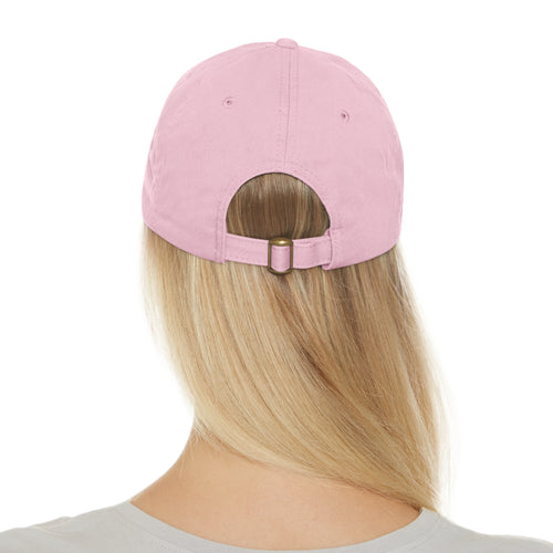 Leather Patch Dad Hat — Tropical Iron Apparel Retro Surf Logo