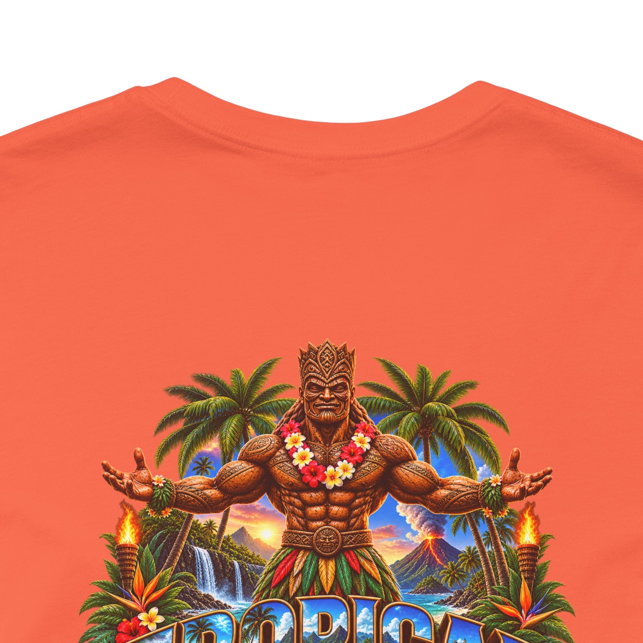 Tiki Guardian Tee — 'Protect the Island' Tropical Graphic T-Shirt