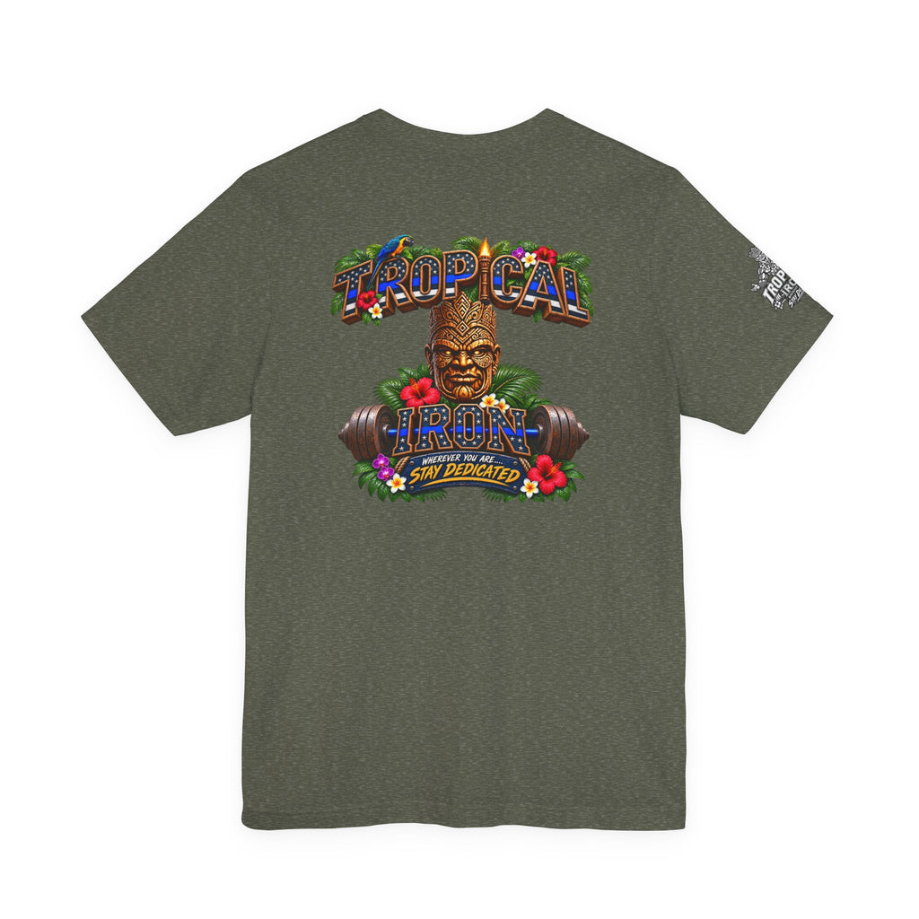 Tropical Iron  Thin Blue Line— Blue line Shirt