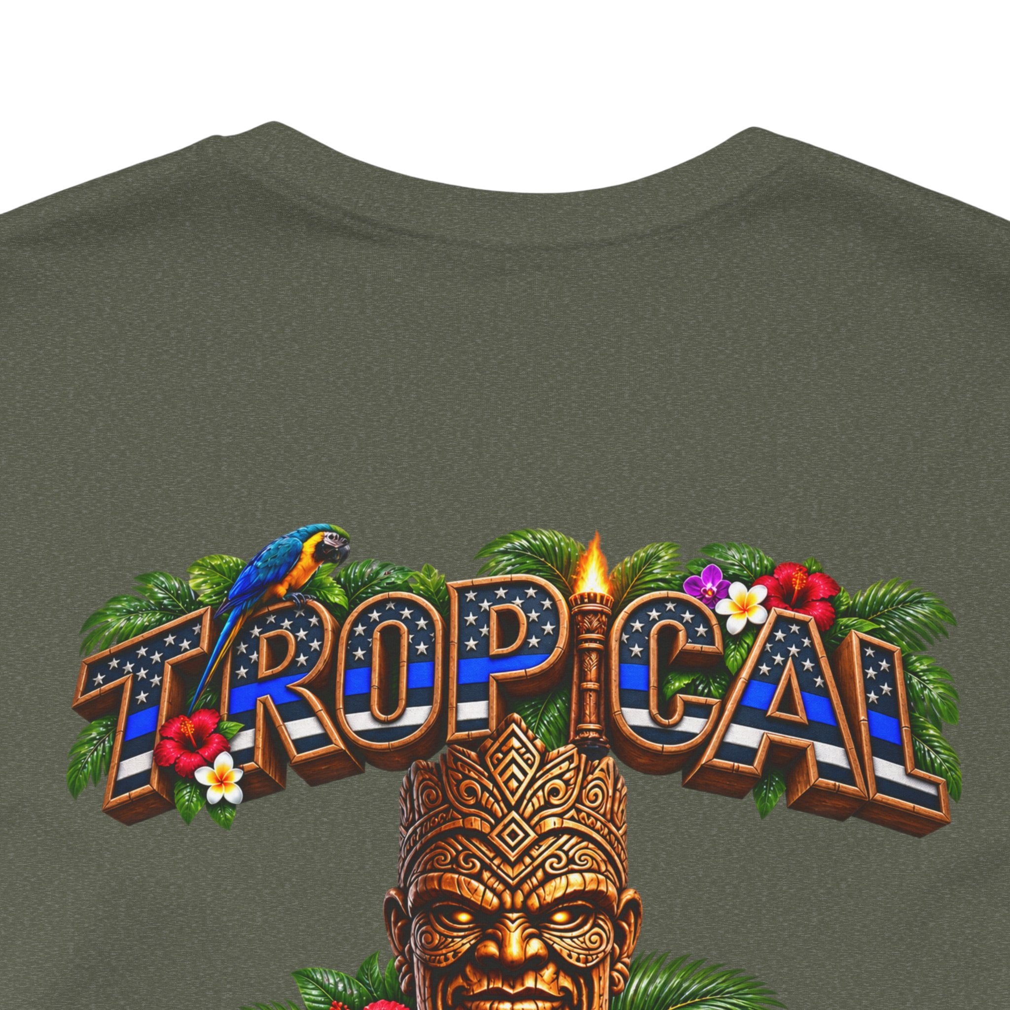 Tropical Iron  Thin Blue Line— Blue line Shirt