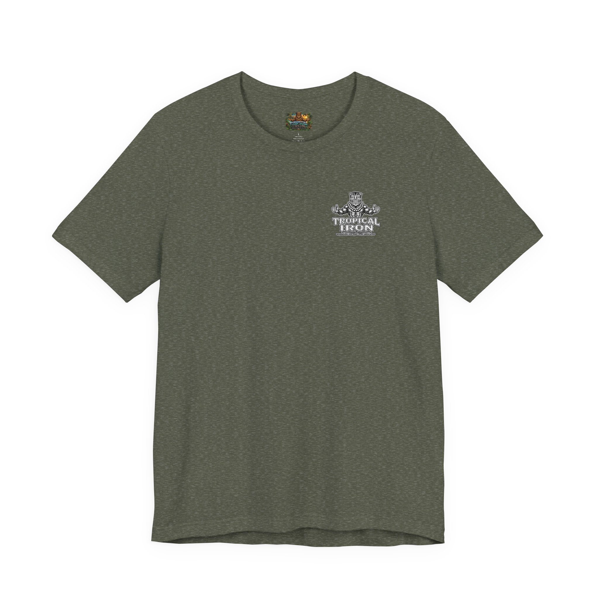 Tropical Iron Graphic T‑Shirt — Vintage Surf Beach Crew Tee