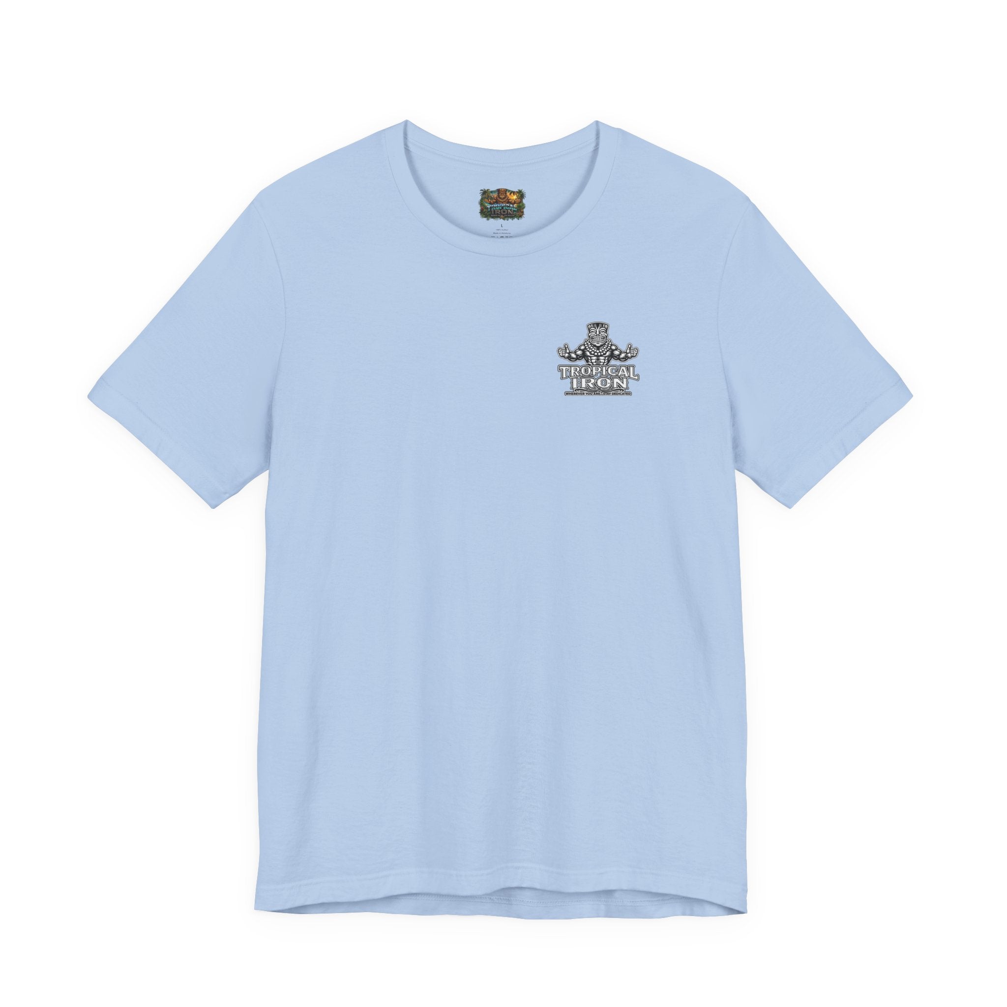 Tropical Iron Graphic T‑Shirt — Vintage Surf Beach Crew Tee