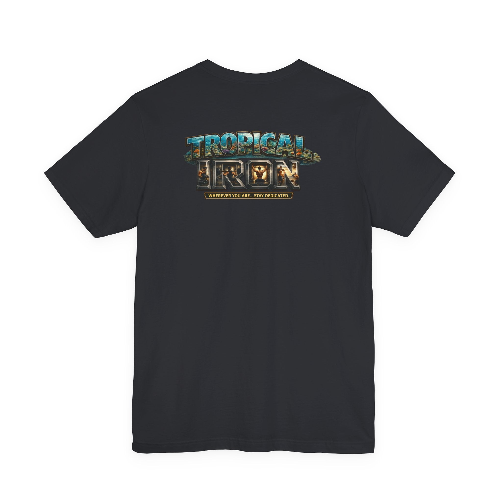 Tropical Iron Graphic T‑Shirt — Vintage Surf Beach Crew Tee