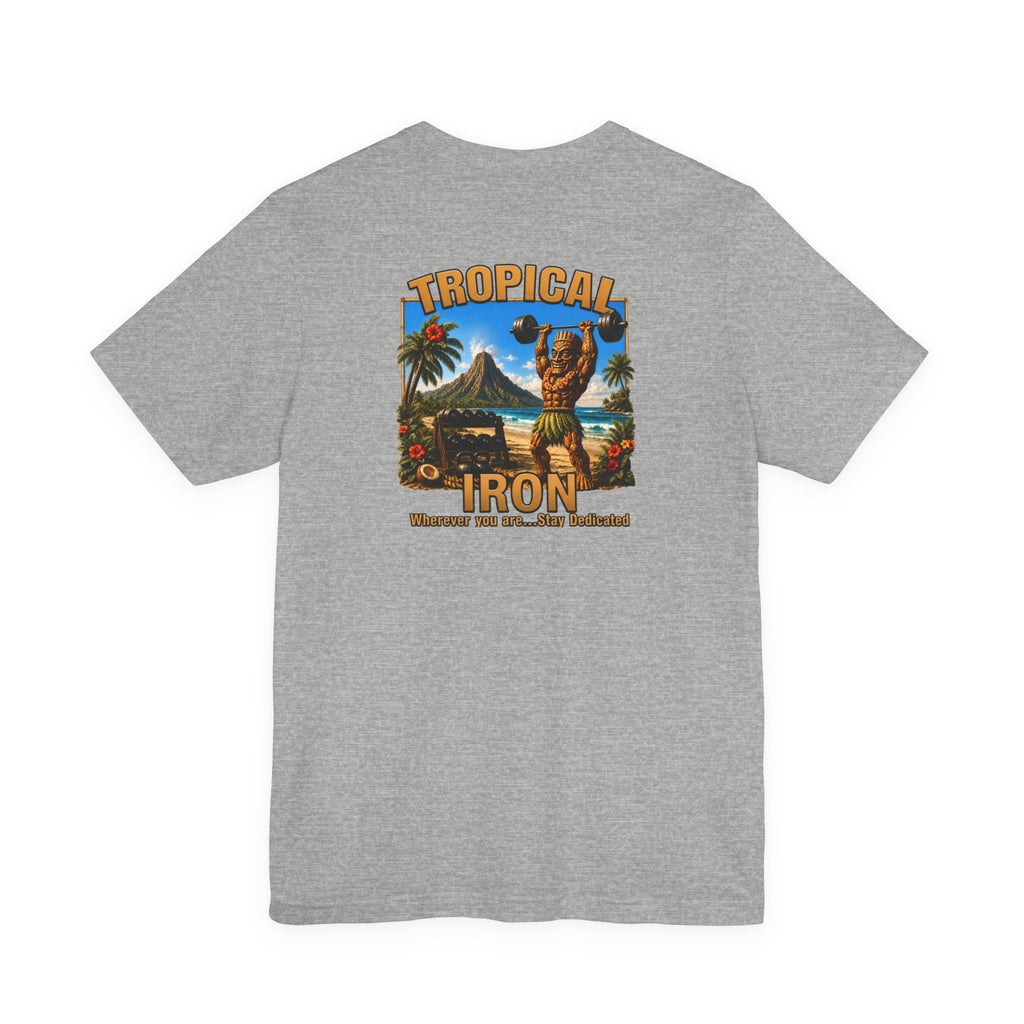 Tropical Iron Beach T-Shirt – Vintage Hawaiian Surf Hula Design