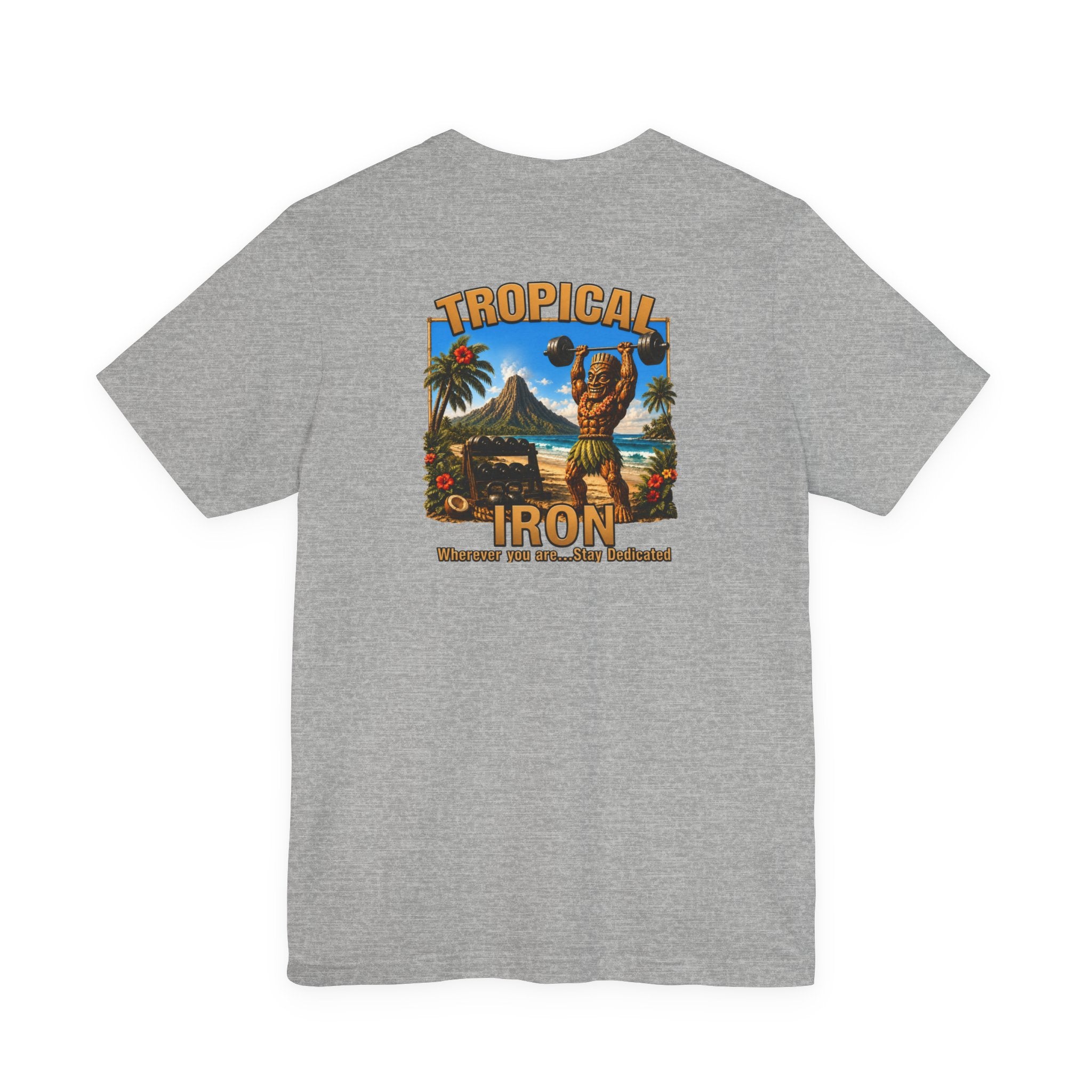 Tropical Iron Beach T-Shirt – Vintage Hawaiian Surf Hula Design