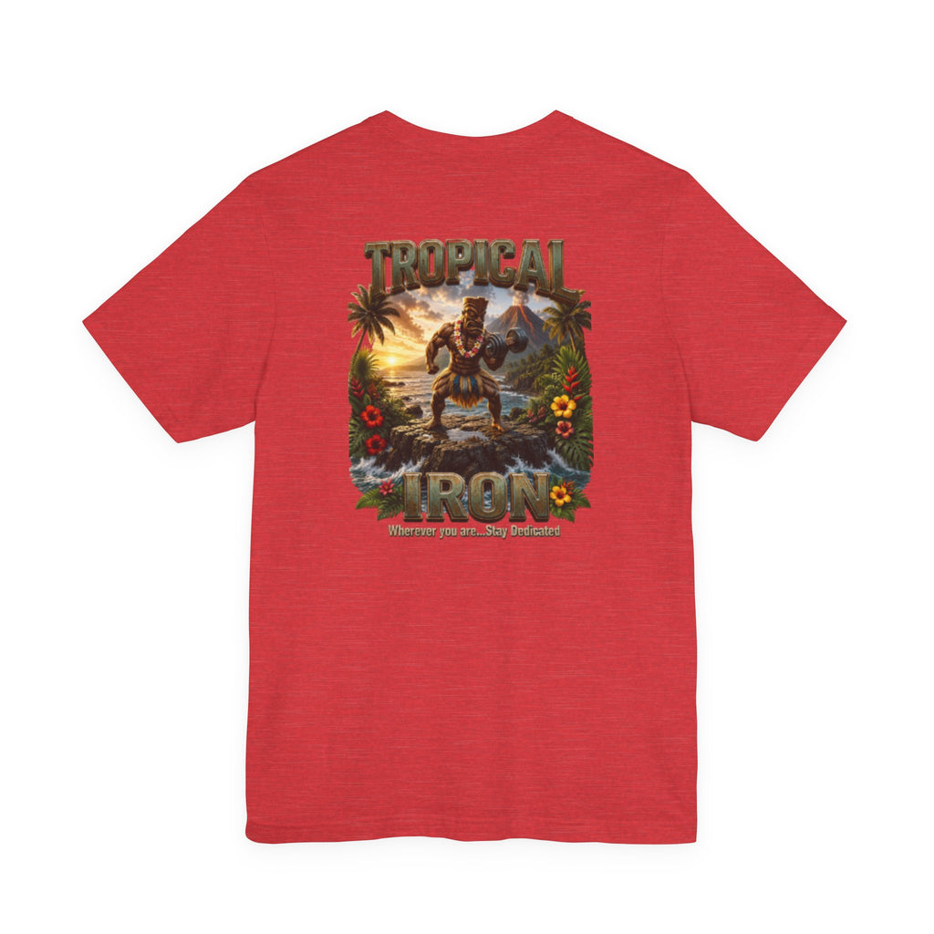 Tropical Iron Graphic Tee — Hawaiian Surf Vintage Sunset Shirt