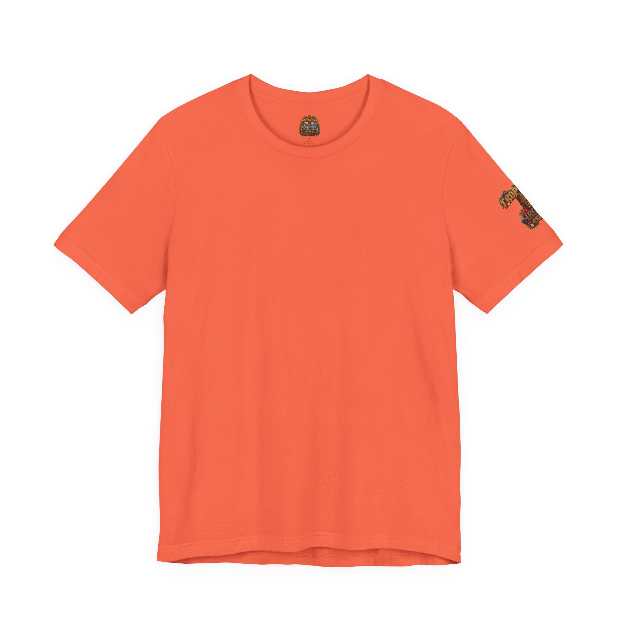 Tropical Iron Graphic Tee — 'Tropical Iron' Back Print Short Sleeve T-Shirt