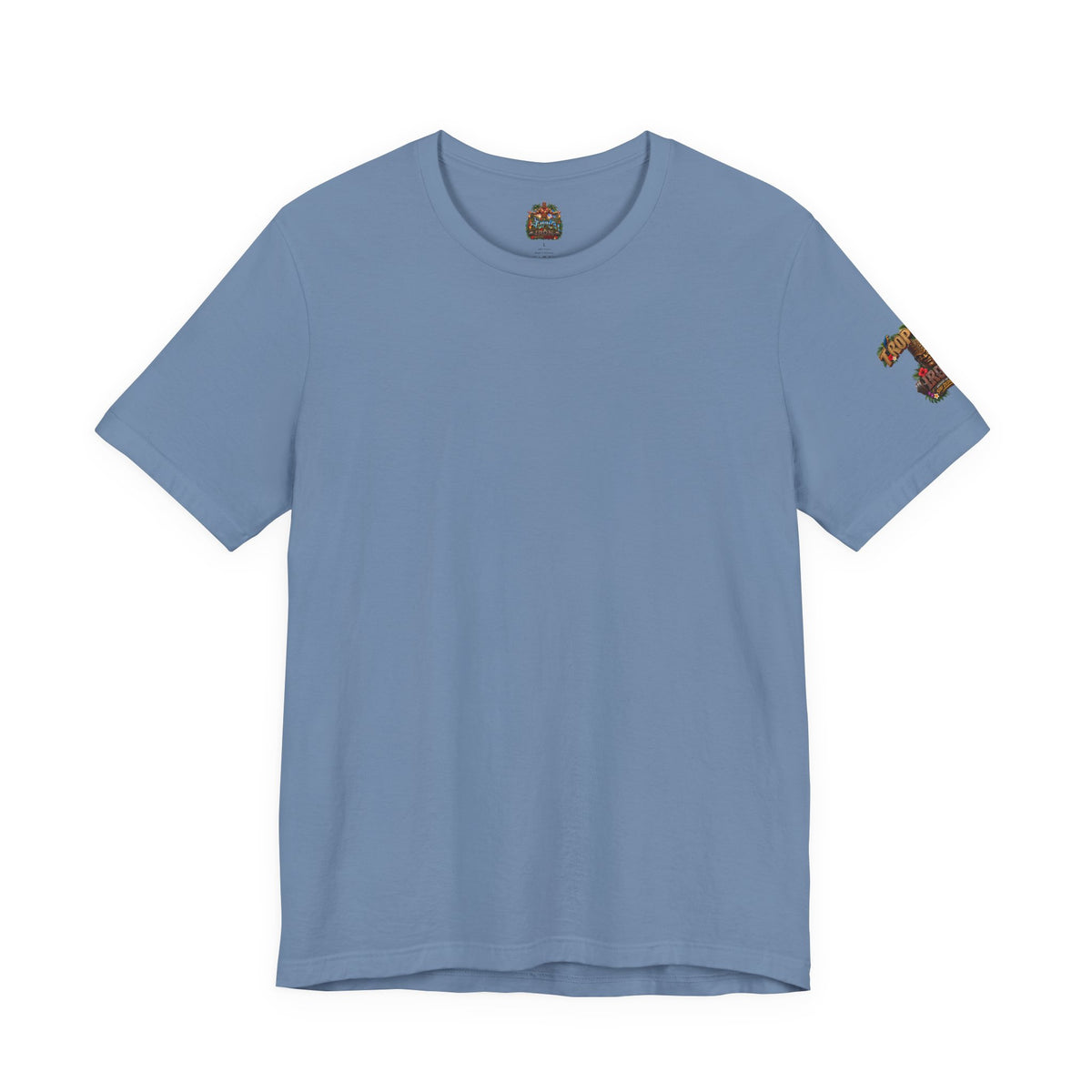 Tropical Iron Graphic Tee — 'Tropical Iron' Back Print Short Sleeve T-Shirt