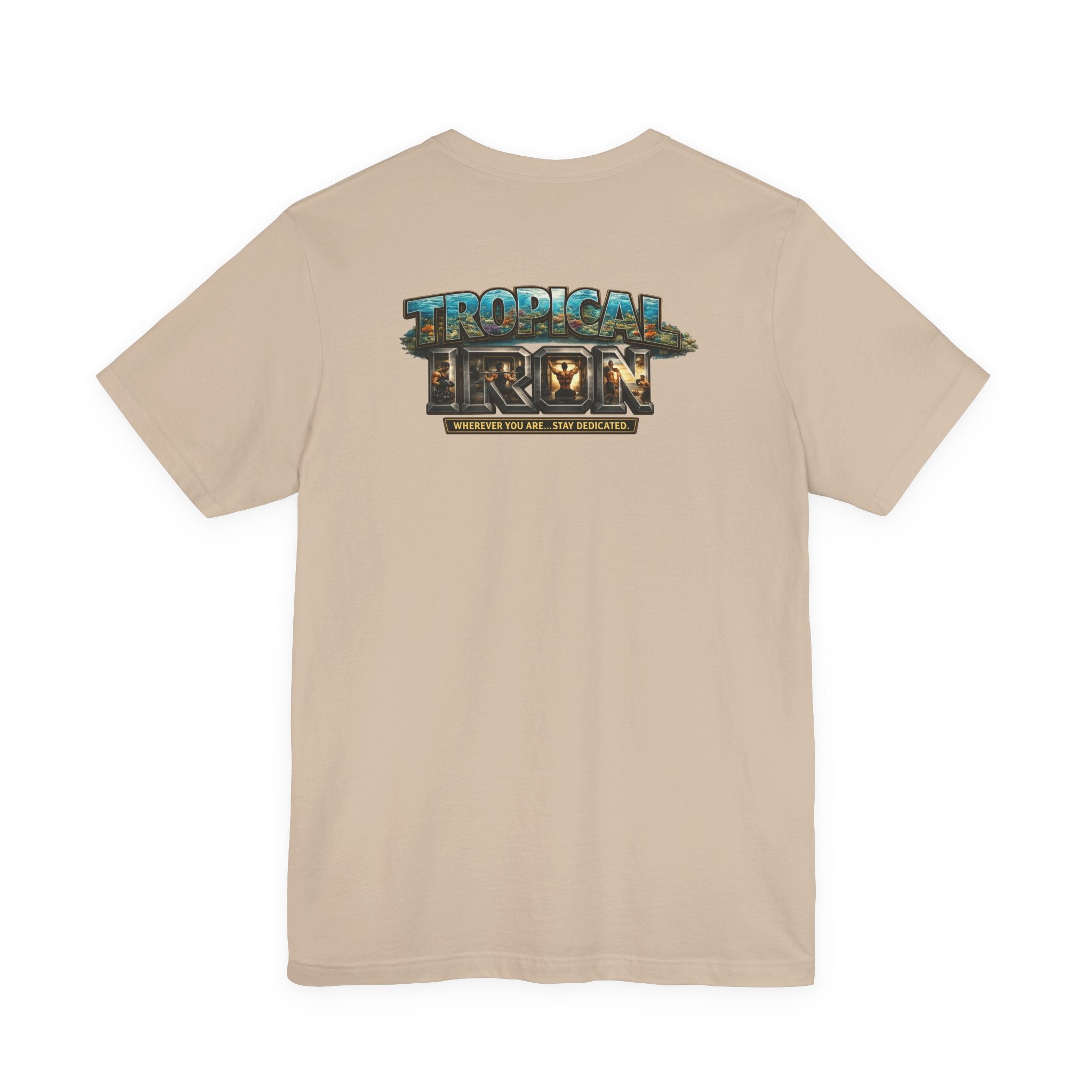 Tropical Iron Graphic T‑Shirt — Vintage Surf Beach Crew Tee