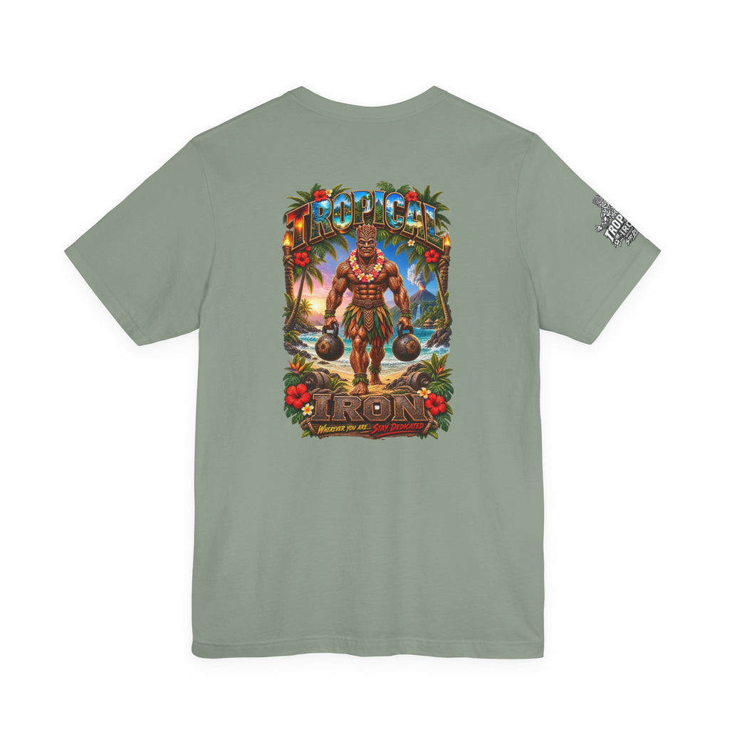 Tropical Strongman Graphic Tee – 'Boricua' Island Vibes Shirt