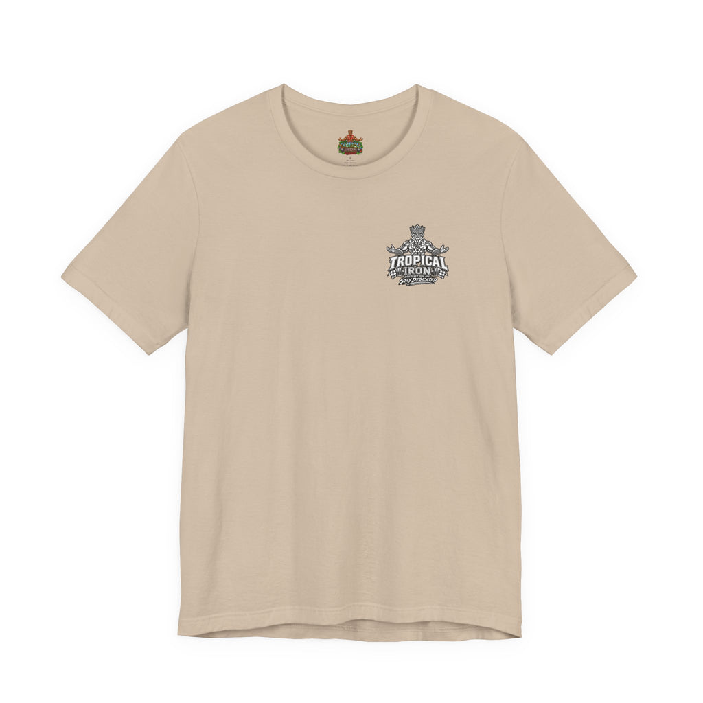 Tropical Iron Weightlifting Tiki — Island Tiki Strength Gym Shirt