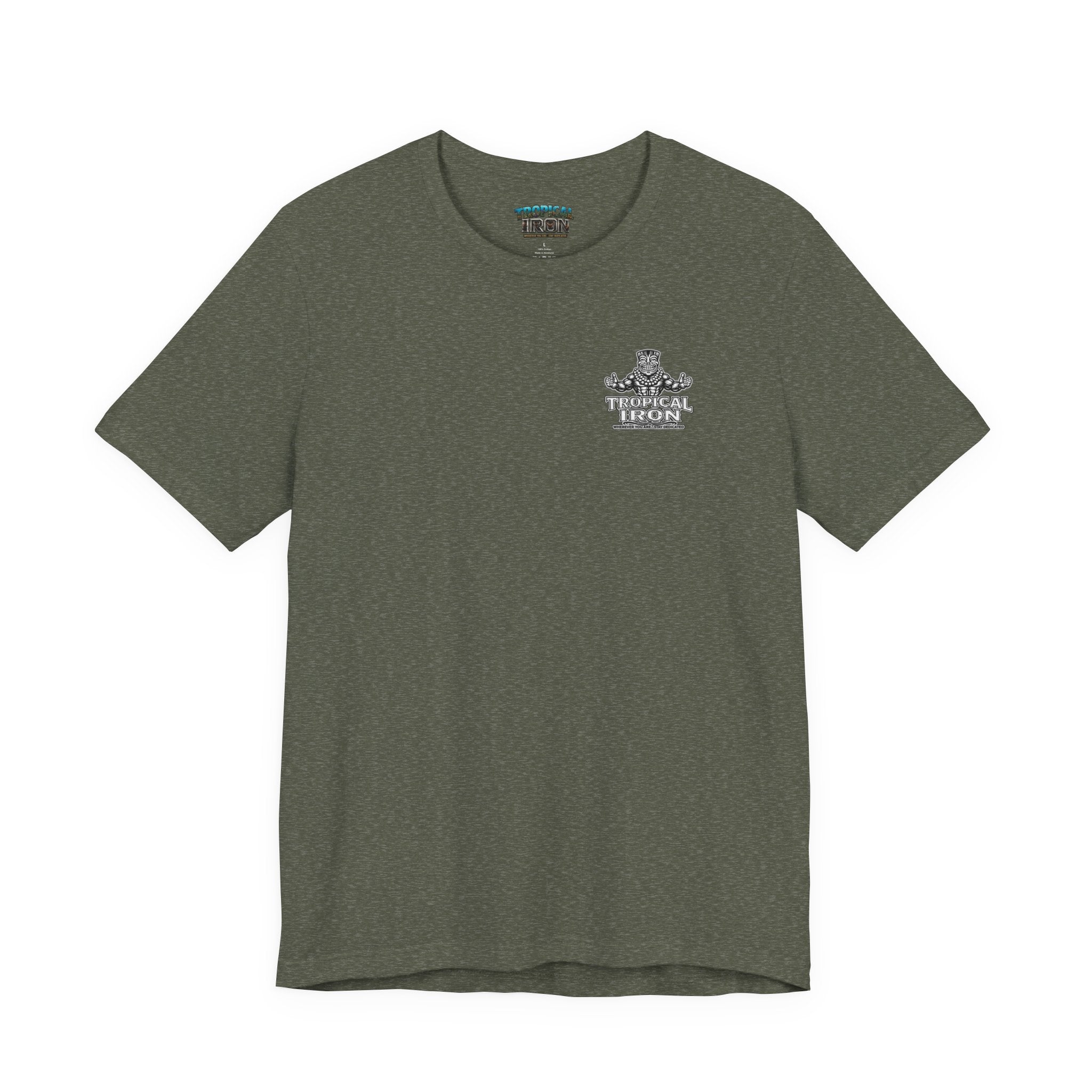 Tropical Iron Beach T-Shirt – 'Tropical Iron' Vintage Surf Crew Tee