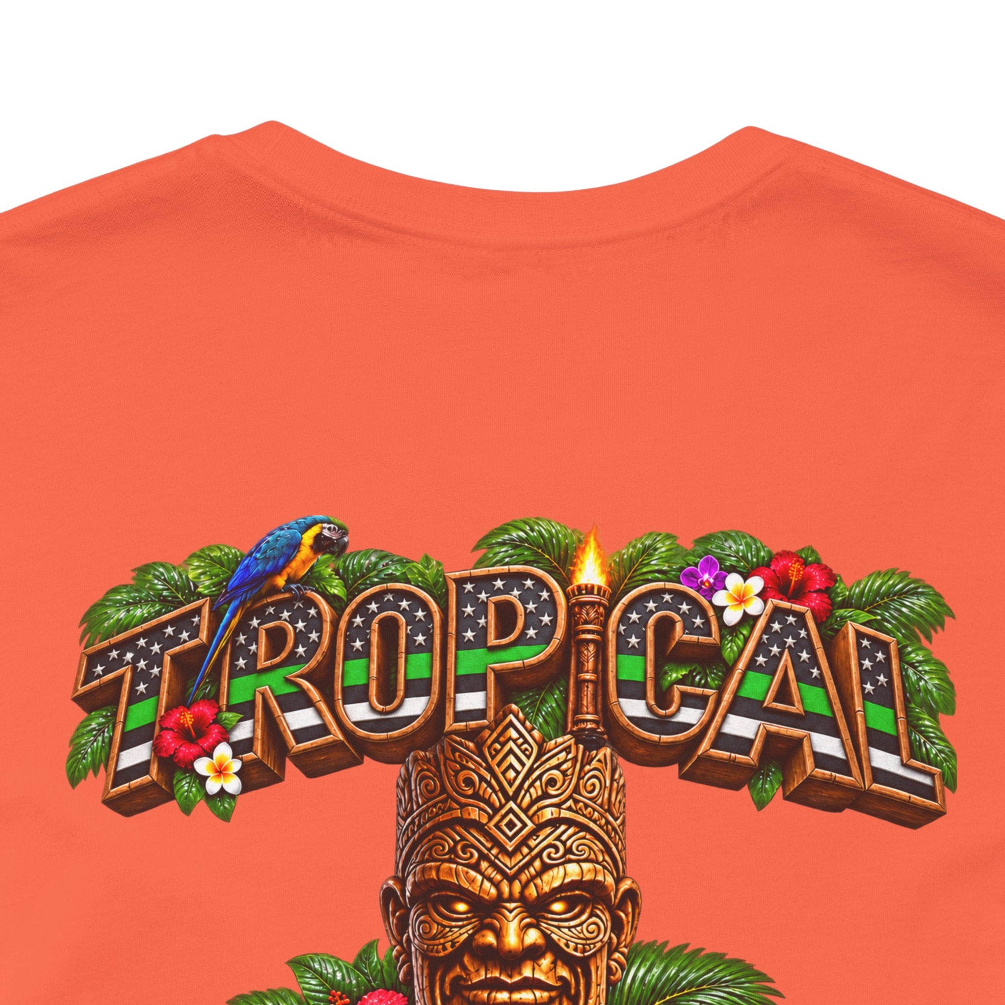 Tropical Strength Gym Tee — "Stay Dedicated" T-Shirt
