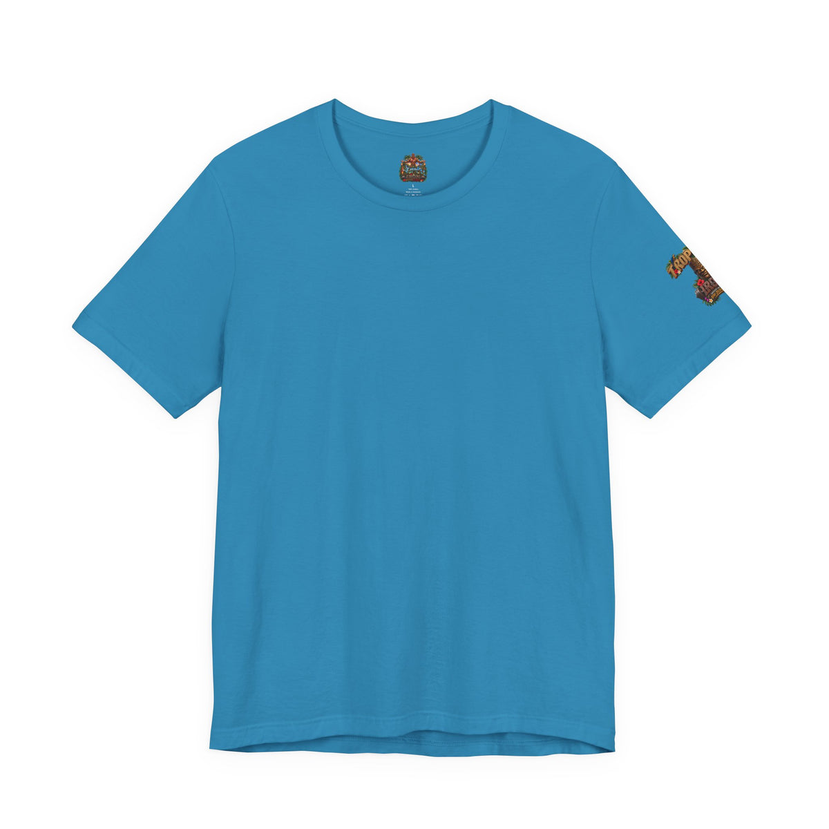 Tropical Iron Graphic Tee — 'Tropical Iron' Back Print Short Sleeve T-Shirt