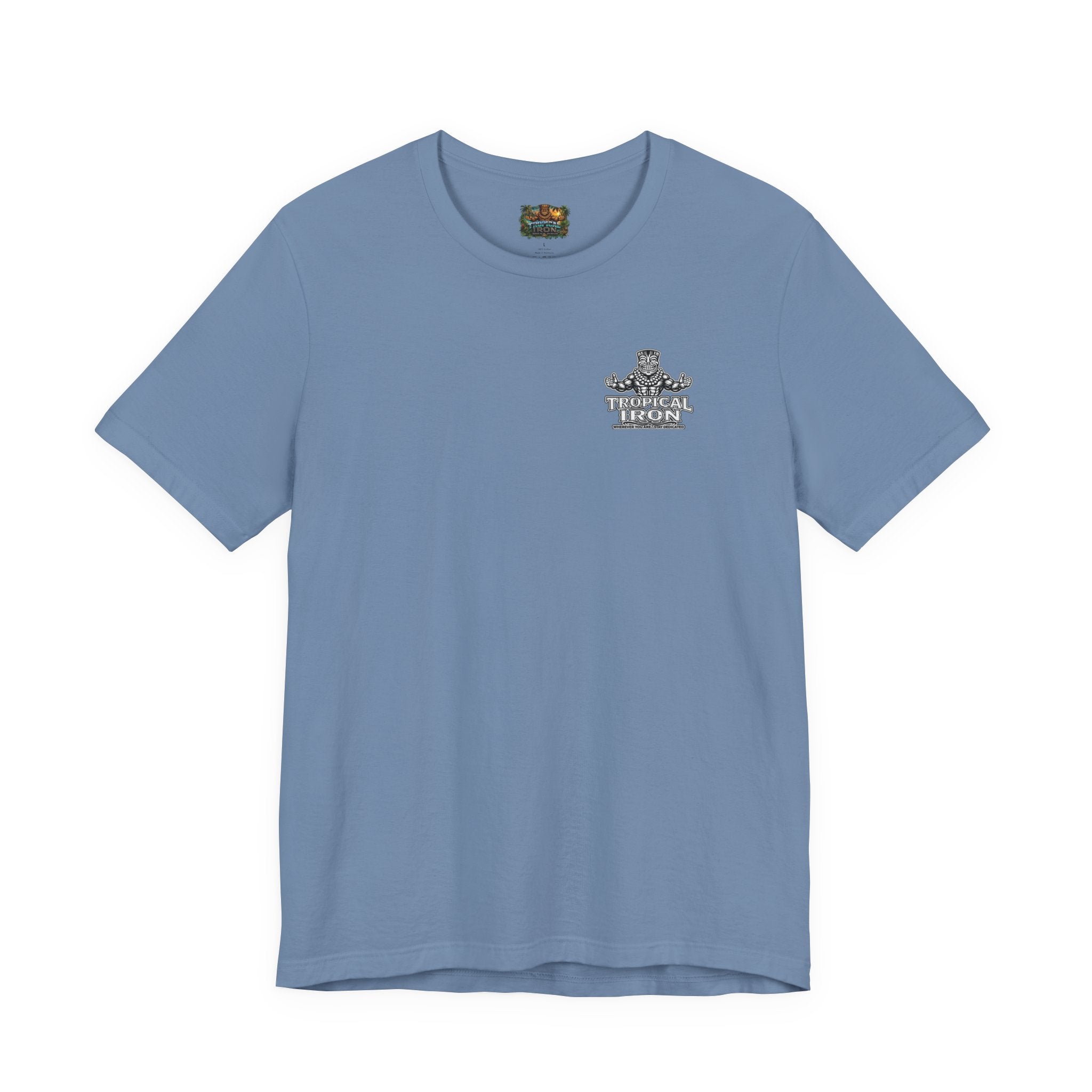 Tropical Iron Graphic T‑Shirt — Vintage Surf Beach Crew Tee