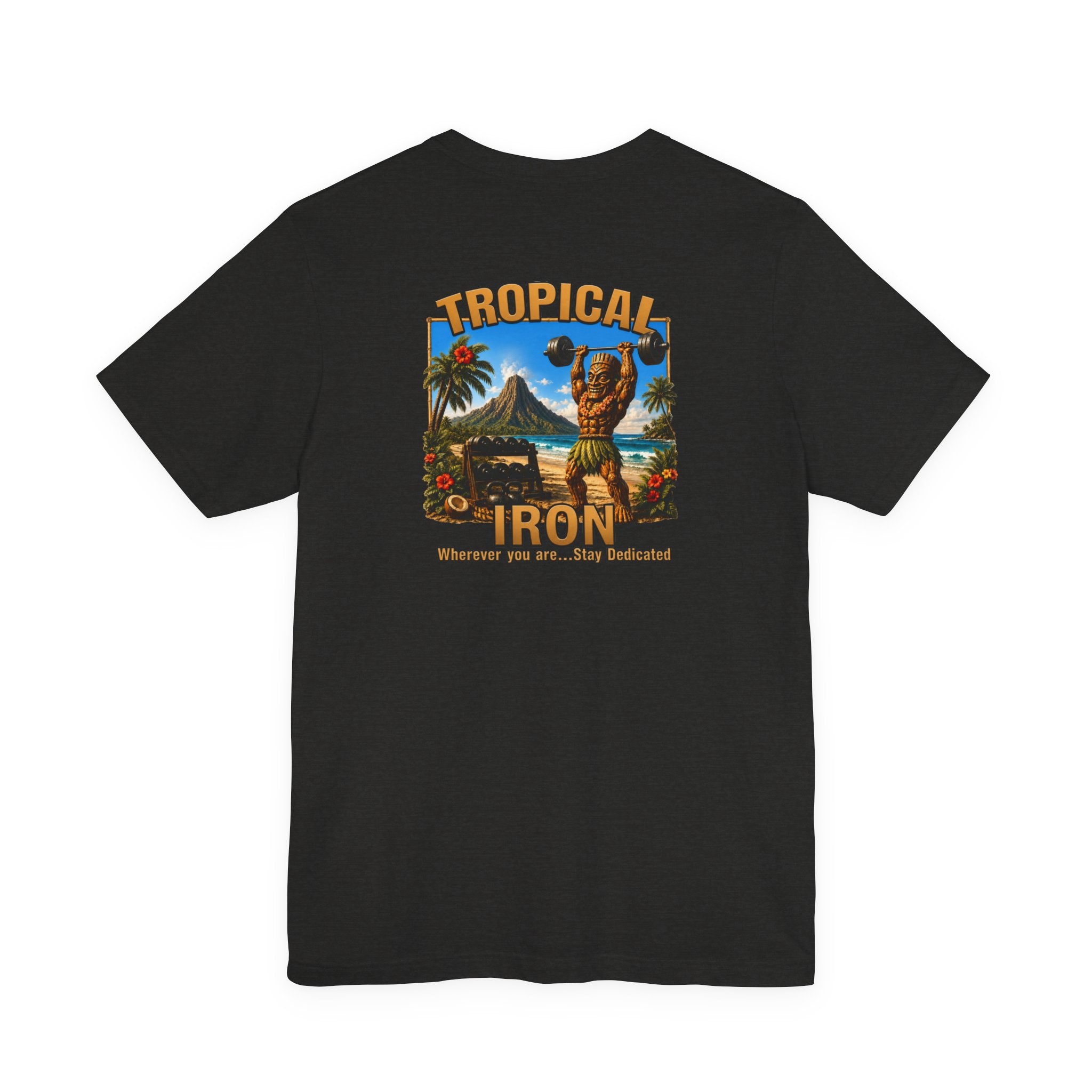 Tropical Iron Beach T-Shirt – Vintage Hawaiian Surf Hula Design