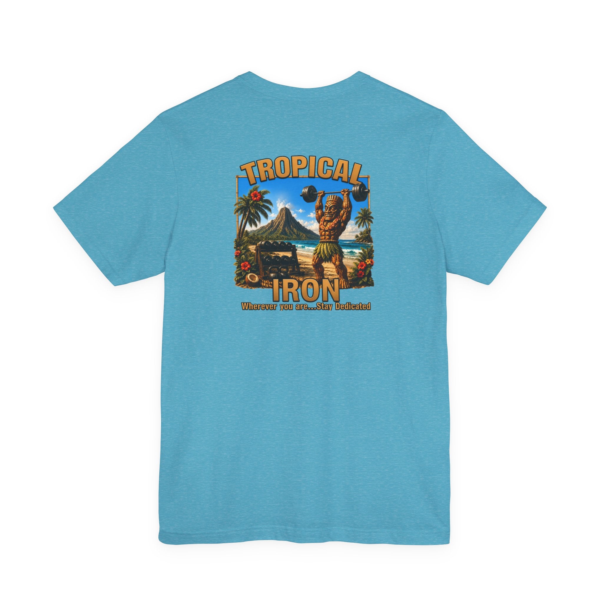 Tropical Iron Beach T-Shirt – Vintage Hawaiian Surf Hula Design