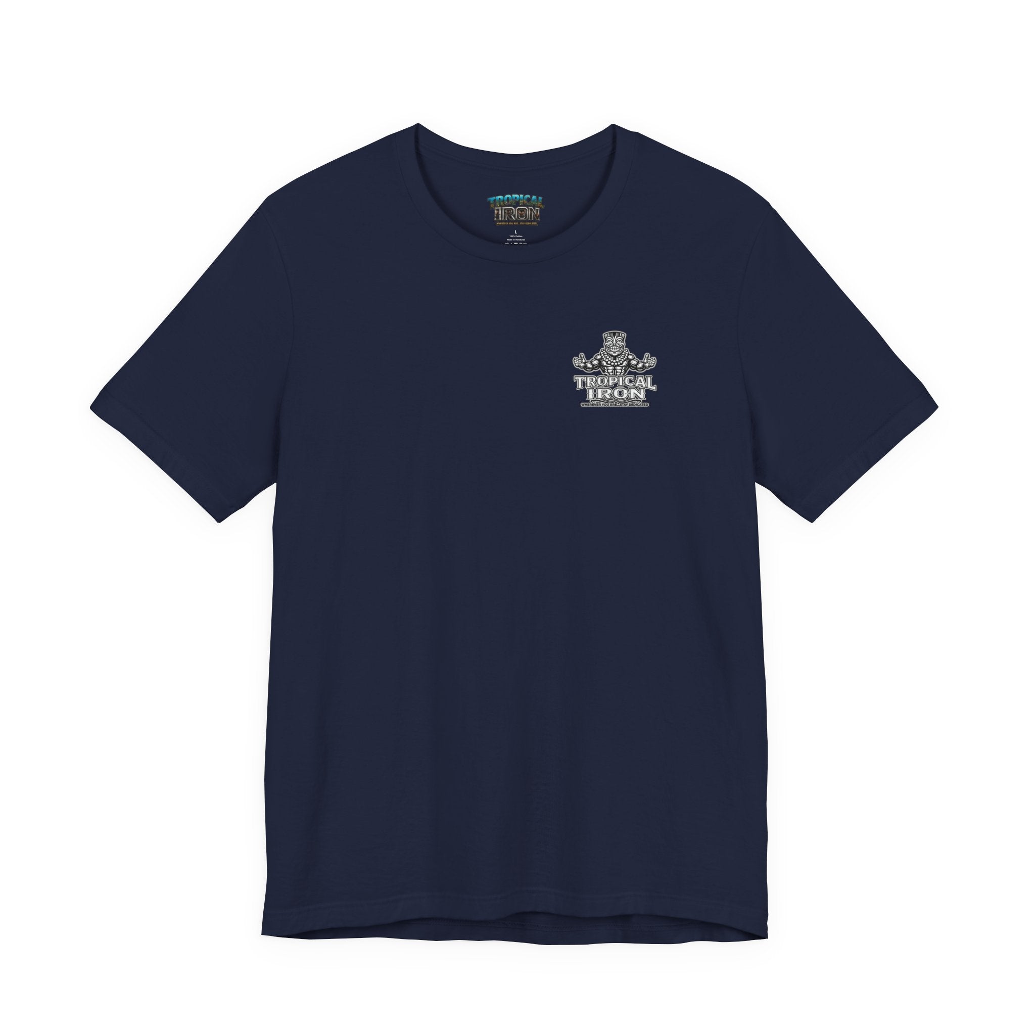 Tropical Iron Beach T-Shirt – 'Tropical Iron' Vintage Surf Crew Tee