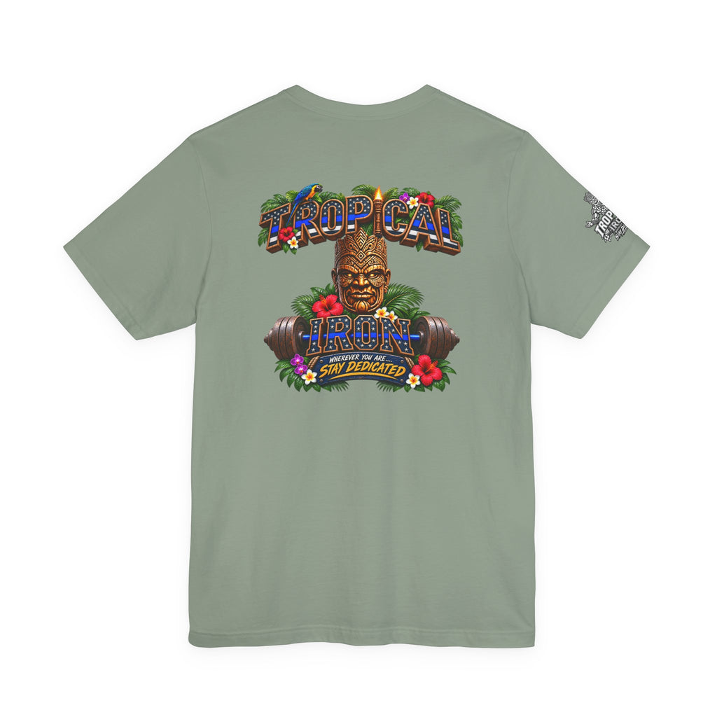 Tropical Iron  Thin Blue Line— Blue line Shirt
