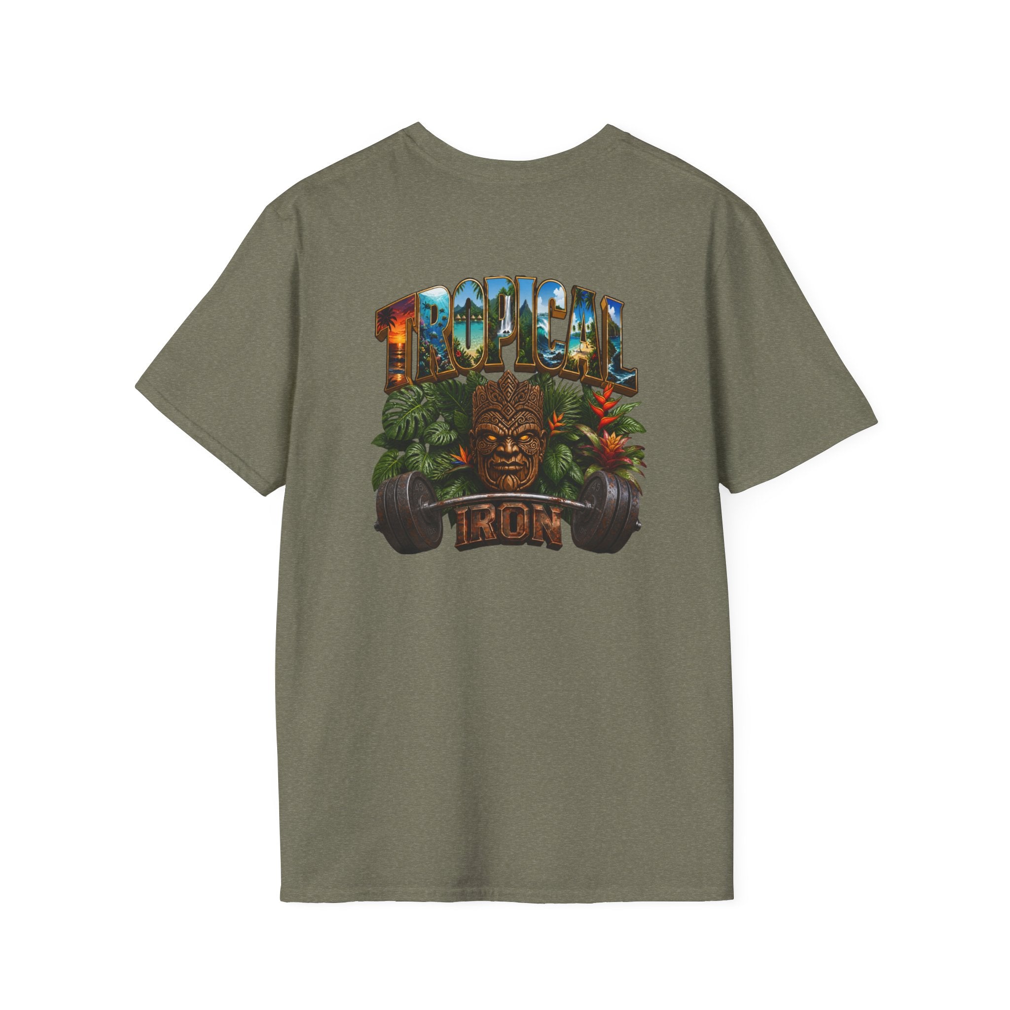 Tropical Le Bon Graphic Tee — Vintage Island Logo T-Shirt
