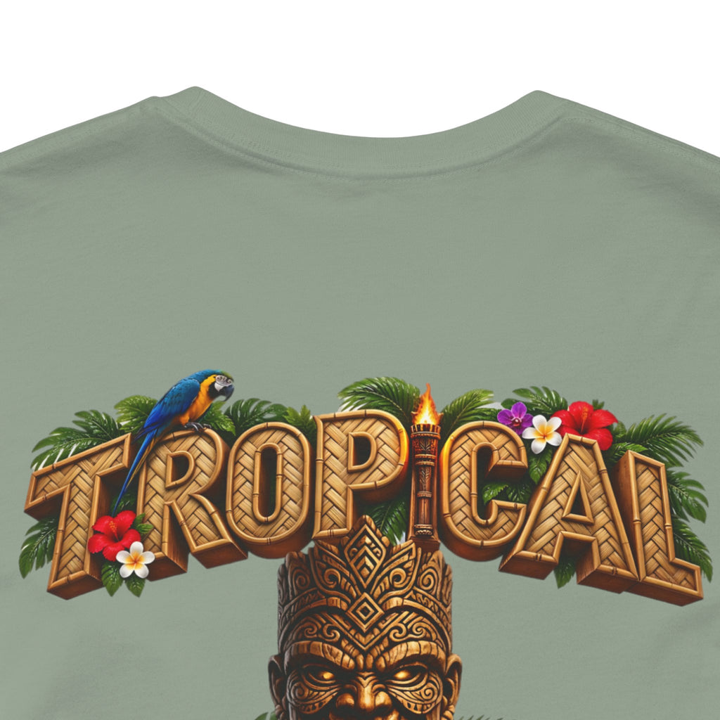 Tropical Aloha T-Shirt — 'Tropical Irony' Vintage Tiki Graphic Tee