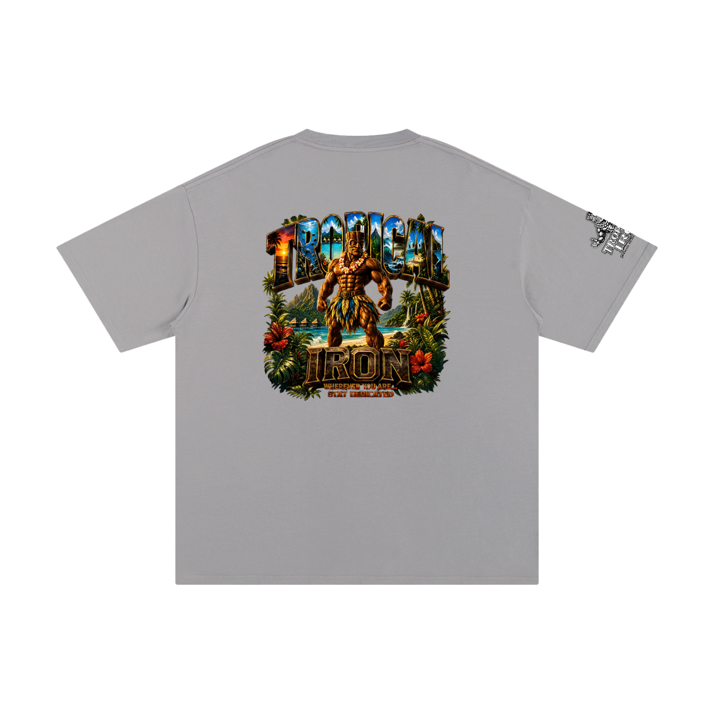 Tropical Iron upscale Tee   single pose