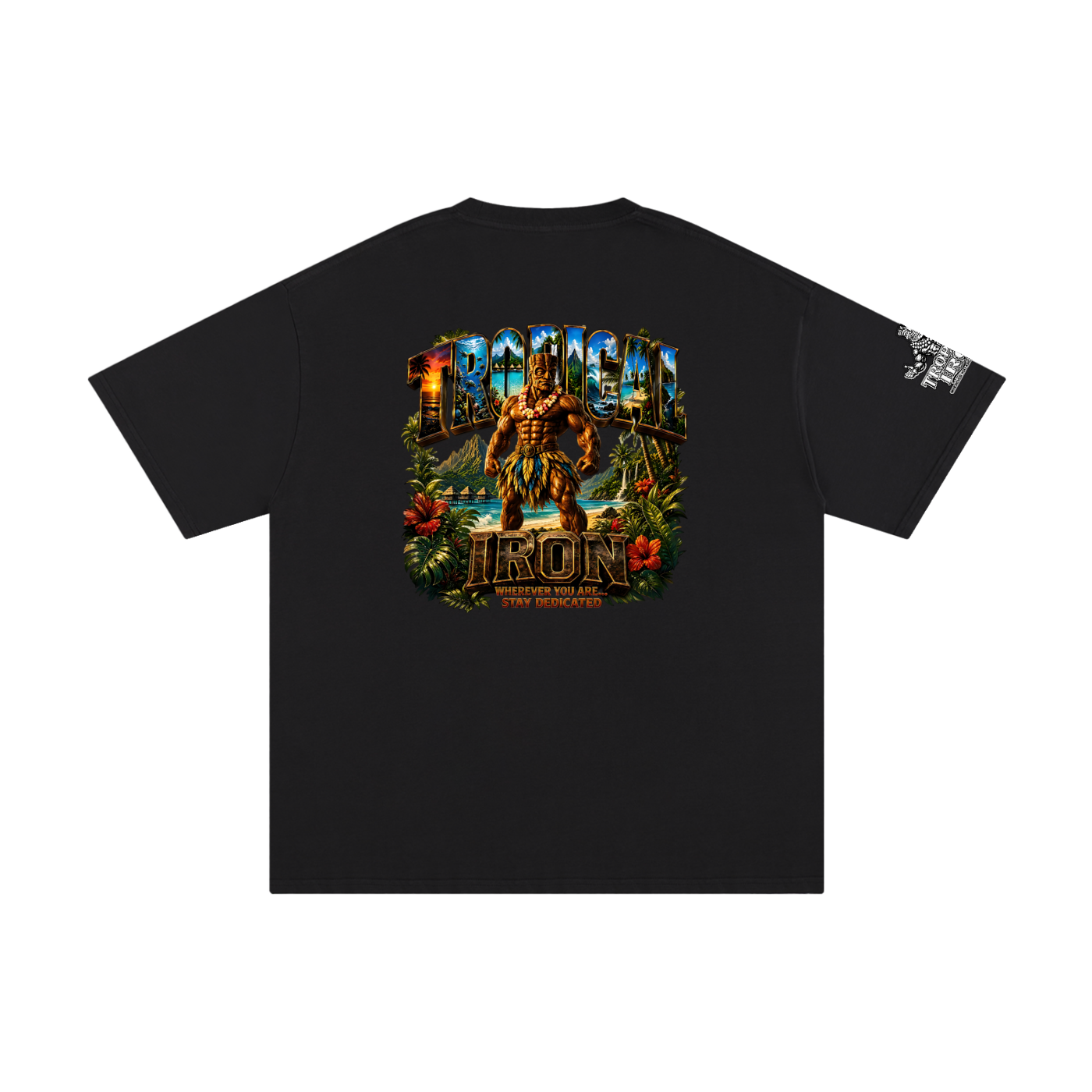 Tropical Iron upscale Tee   single pose